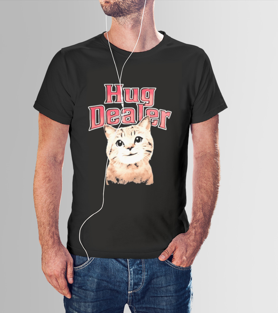 Hug Dealer Cute Tabby Cat Humor T-Shirt