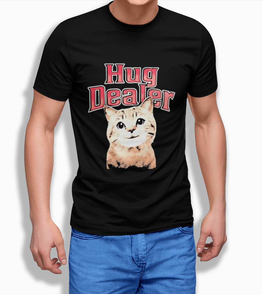 Hug Dealer Cute Tabby Cat Humor T-Shirt