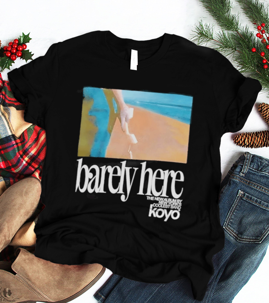 Koyo Barely Here Album Cover Art Beach Scene With Telephone T-Shirt