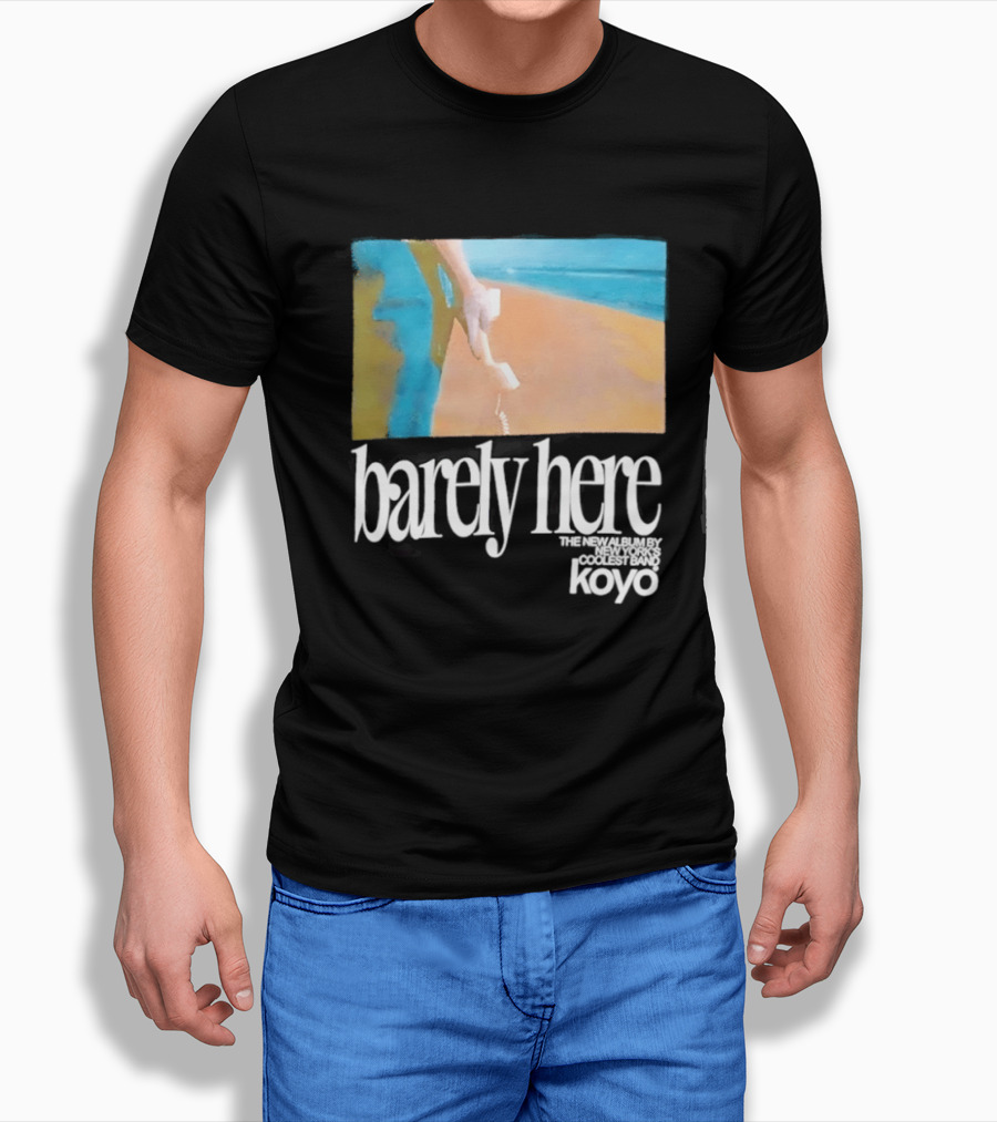 Koyo Barely Here Album Cover Art Beach Scene With Telephone T-Shirt