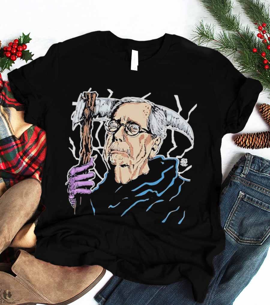 Mitch McConnell Grim Reaper Cartoon Satire Dark Humor T-Shirt