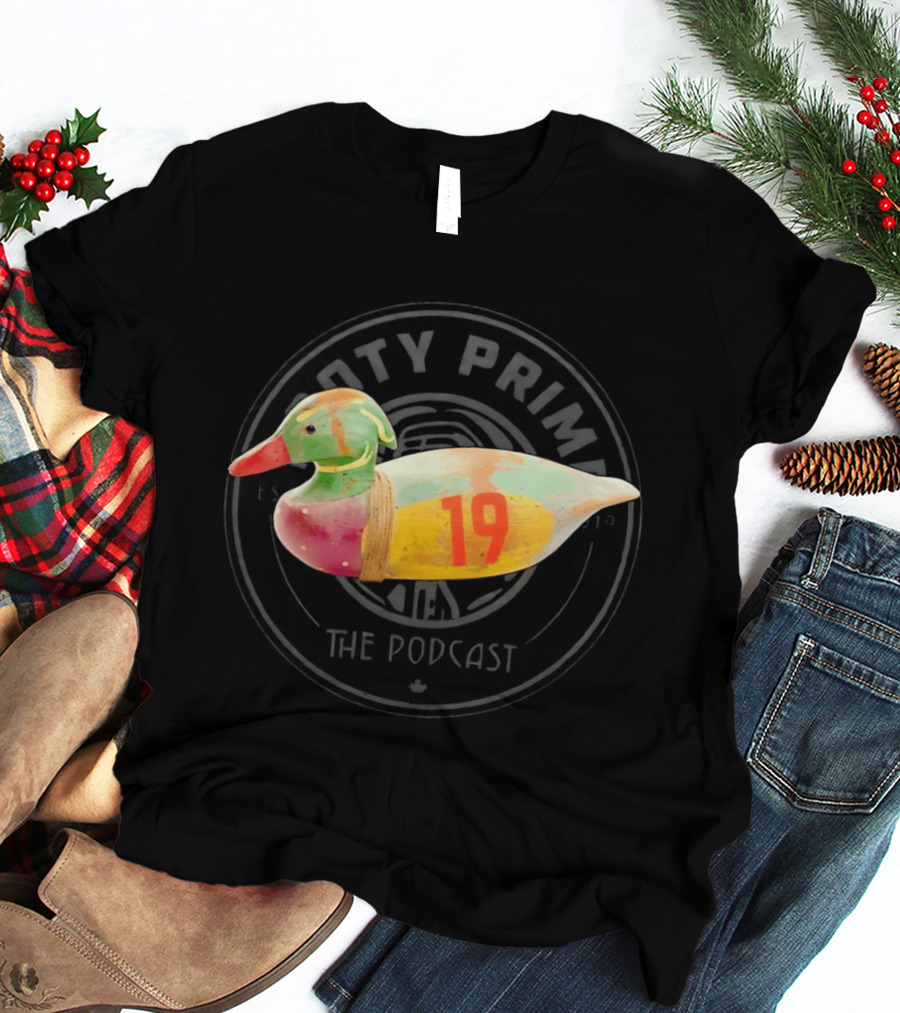 Notty Prime The Podcast Colorful Wooden Duck 19 T-Shirt