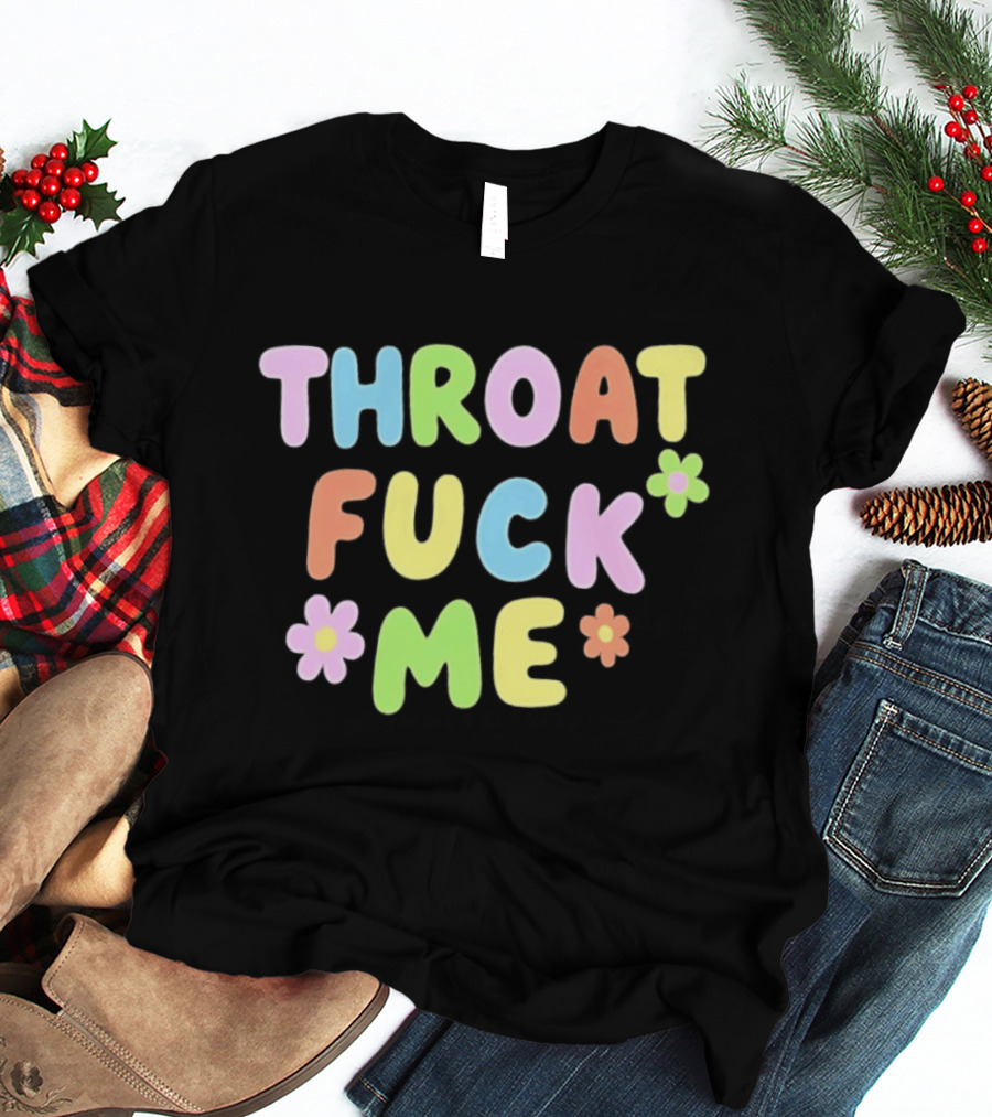 Throat Fuck Me Pastel Y2K Colorful Floral T-Shirt