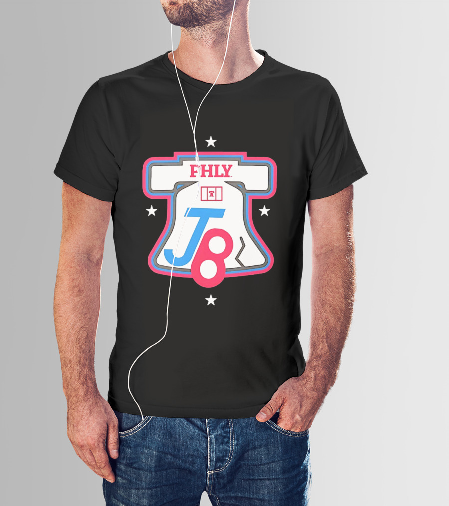 PHLY J8 Liberty Bell Stars Philadelphia Phillies T-Shirt