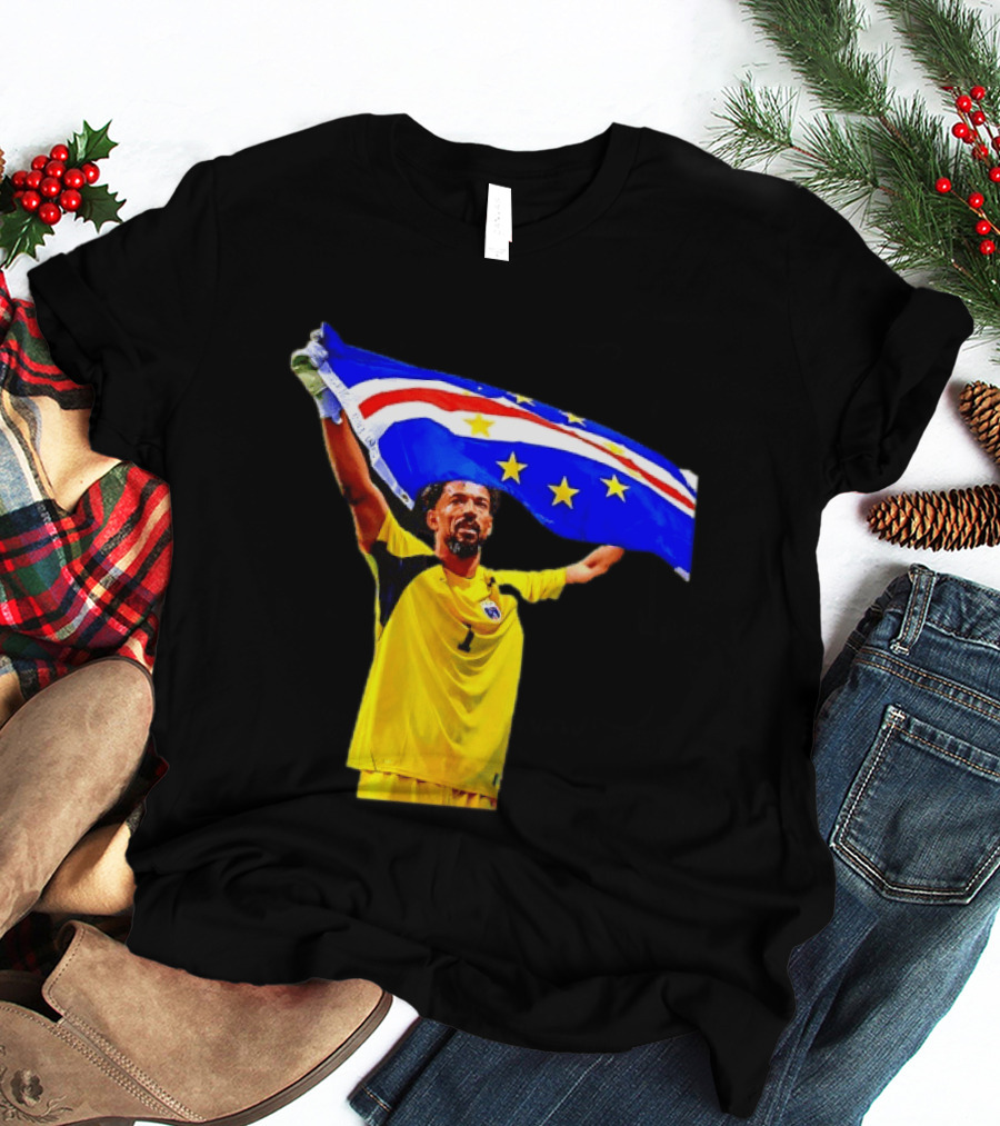 Vozinha Cape Verde Football Team Flag Celebration T-Shirt