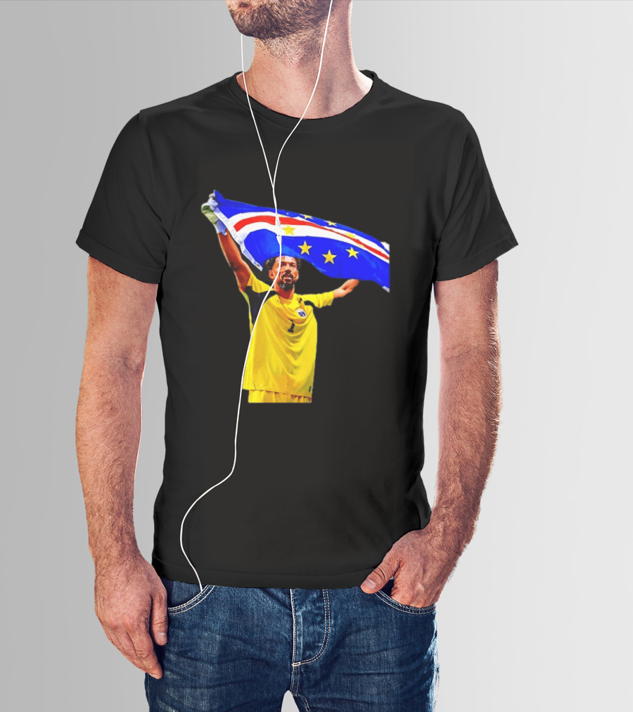 Vozinha Cape Verde Football Team Flag Celebration T-Shirt