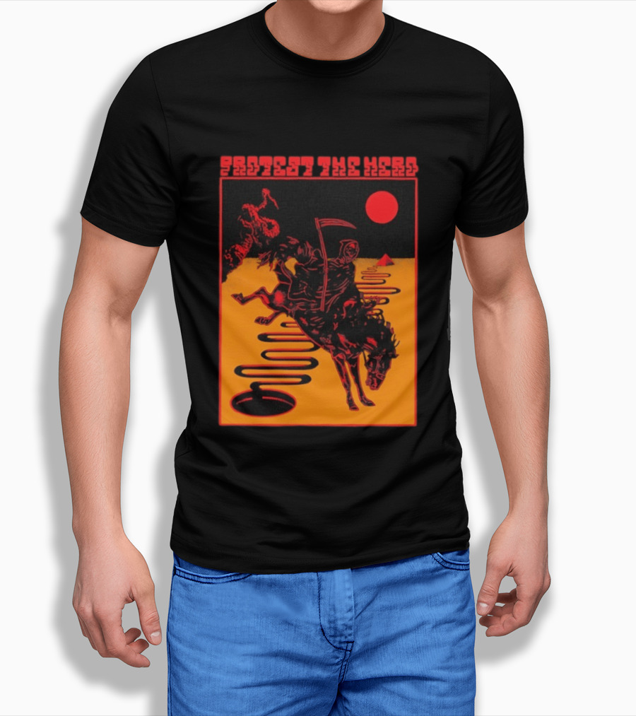 Protest The Hero Grim Reaper Horse Pyramid Red Moon Desert Path T-Shirt