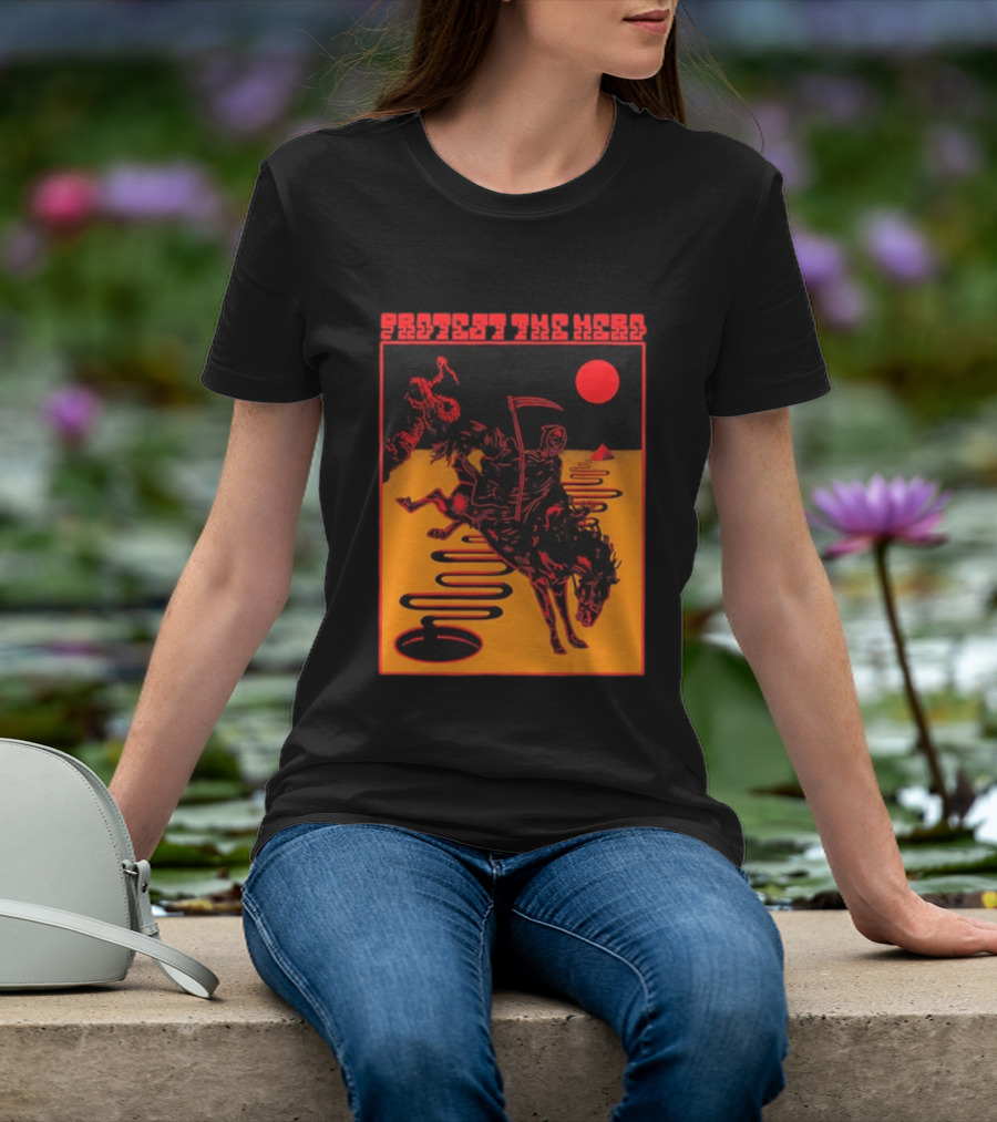 Protest The Hero Grim Reaper Horse Pyramid Red Moon Desert Path T-Shirt