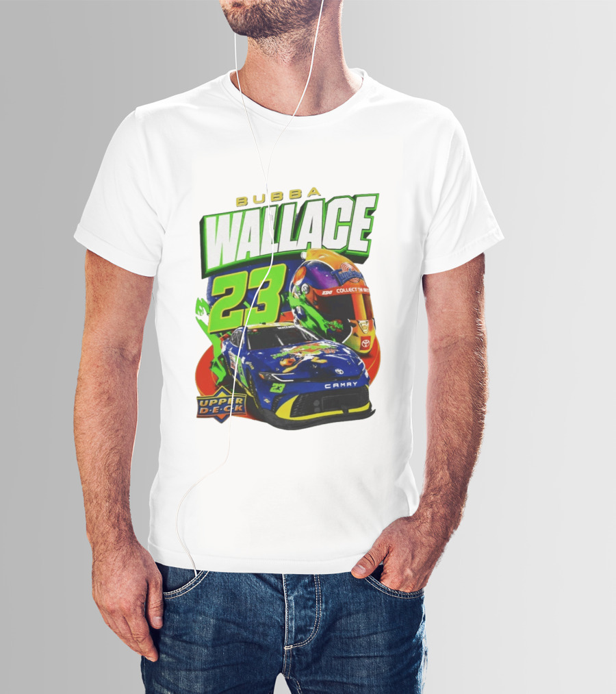 Bubba Wallace 23 Collect The Best Upper D.E.C.K Racing Helmet And Camry T-Shirt
