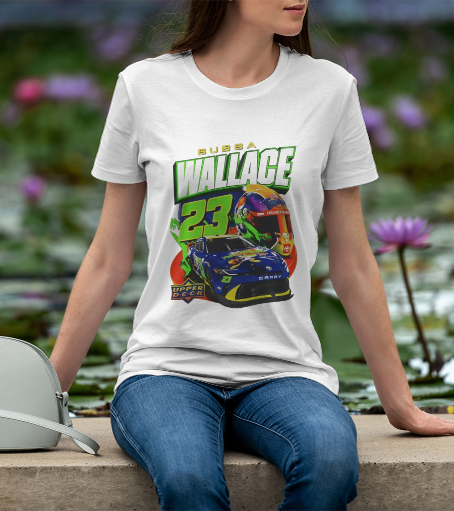 Bubba Wallace 23 Collect The Best Upper D.E.C.K Racing Helmet And Camry T-Shirt