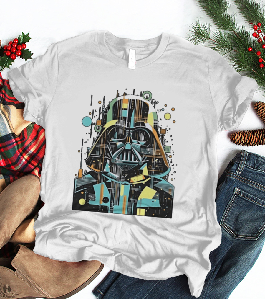 Darth Vader Geometric Circuit Abstract Tech T-Shirt