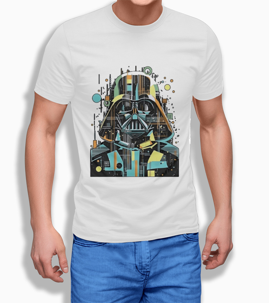 Darth Vader Geometric Circuit Abstract Tech T-Shirt