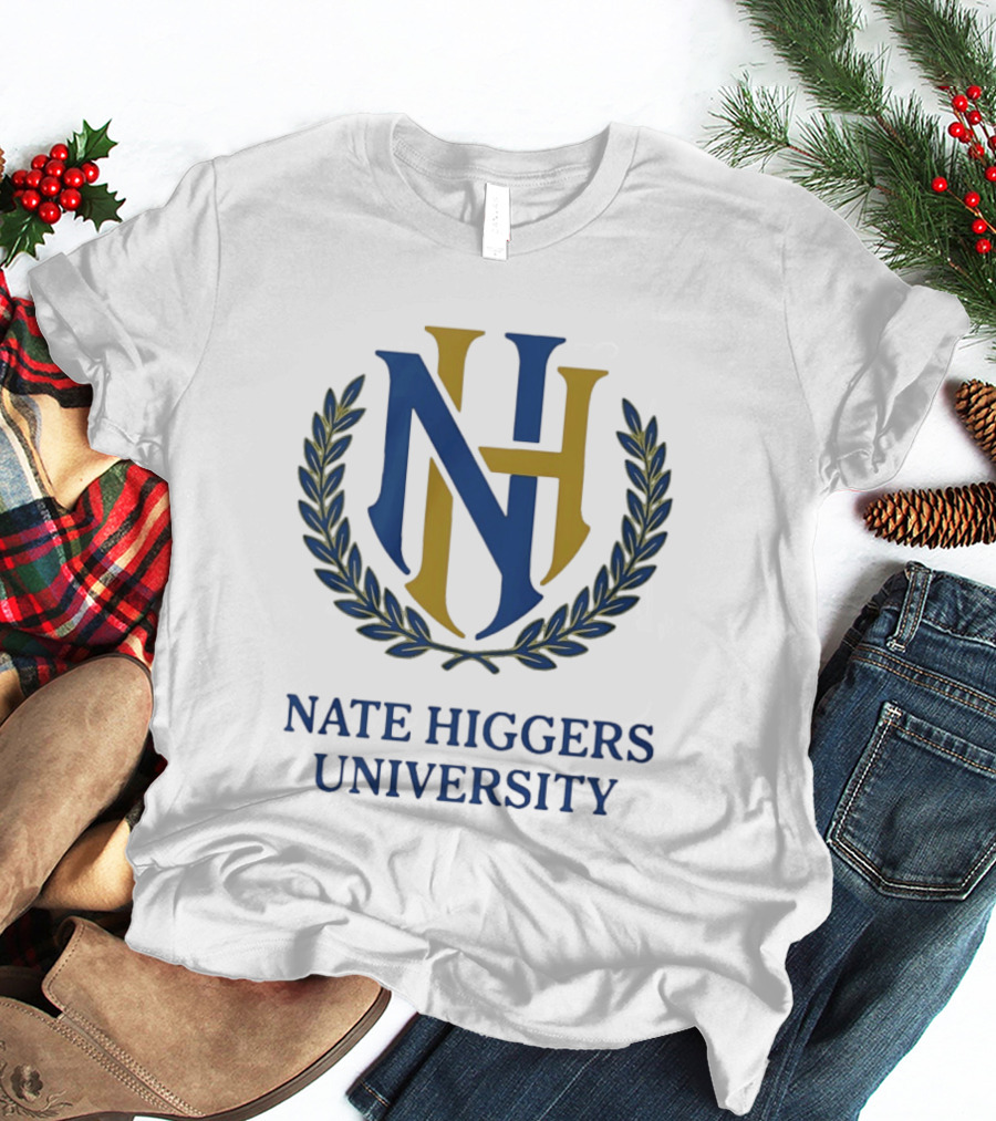 NH University Monogram Crest Laurel T-Shirt