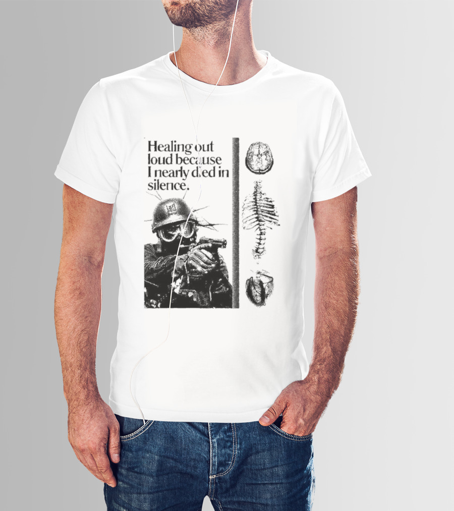 Healing Out Loud Soldier Brain Anatomy Urban Silence T-Shirt