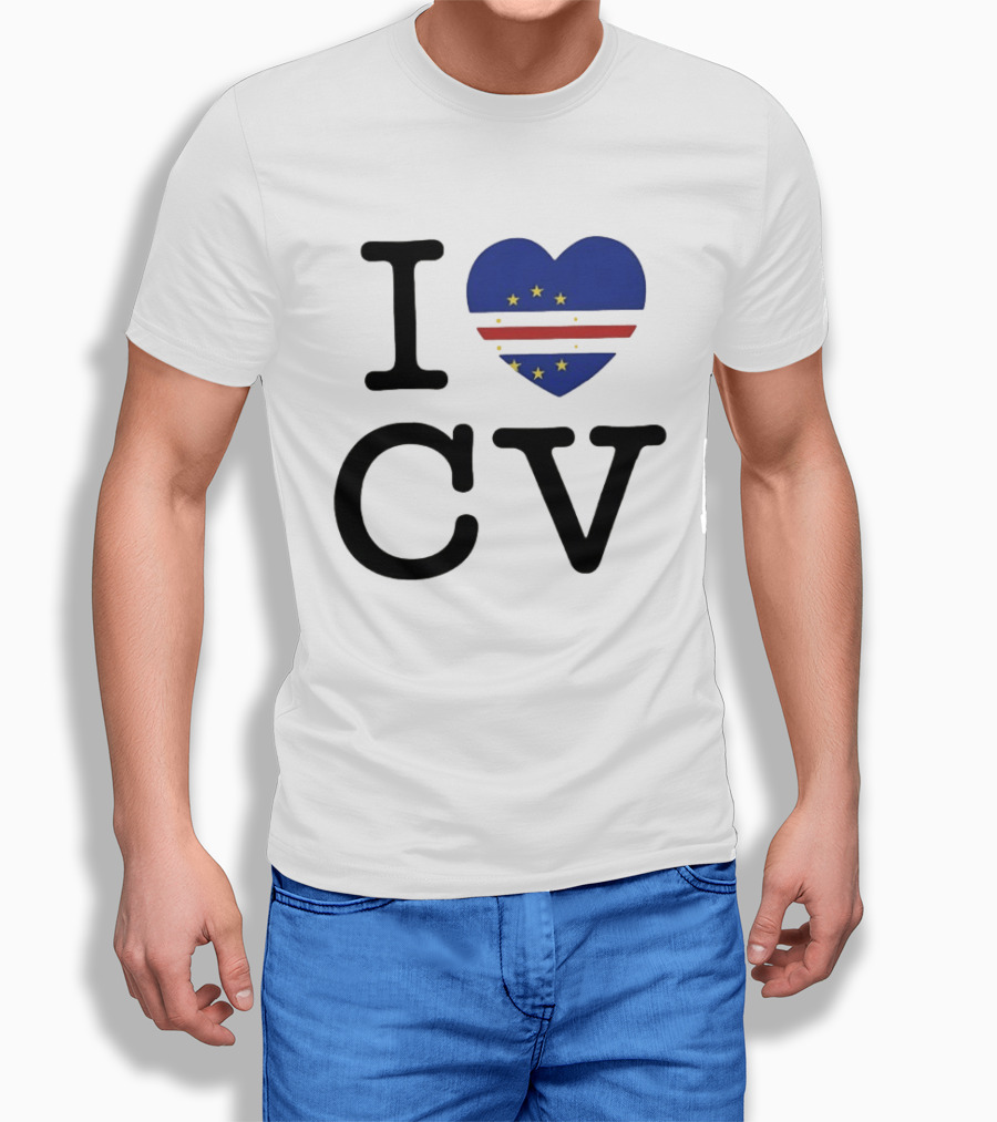 I Love Cape Verde Heart CV Flag T-Shirt