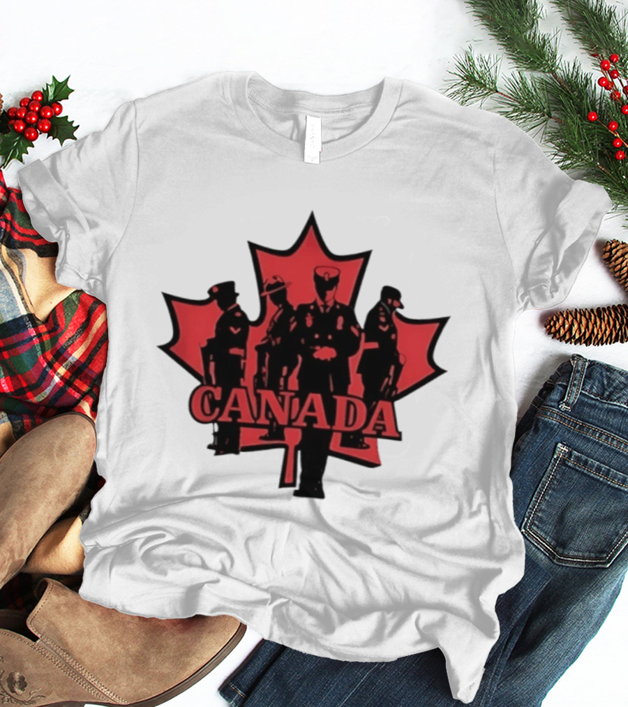 Canada Maple Leaf Uniformed Figures T-Shirt