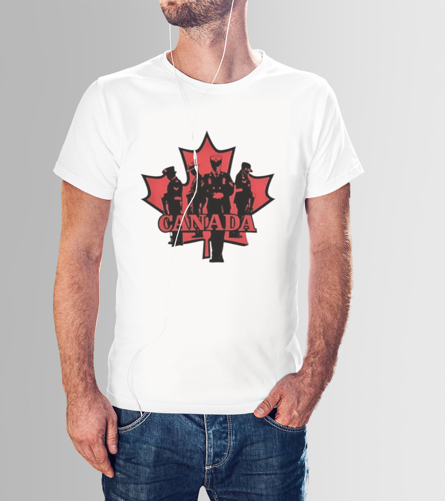 Canada Maple Leaf Uniformed Figures T-Shirt