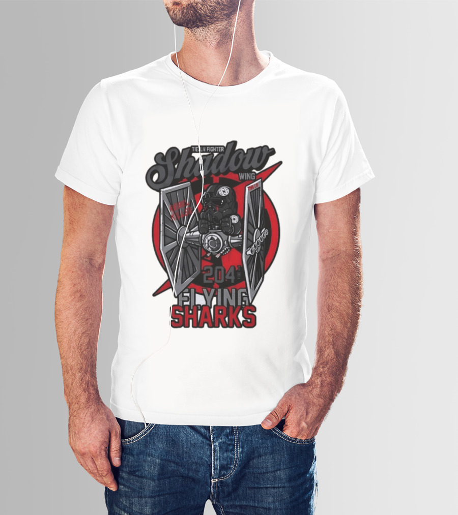 TIE Fighter Pilot Shadow Wing 204th Flying Sharks Rebel Killer Star Wars T-Shirt