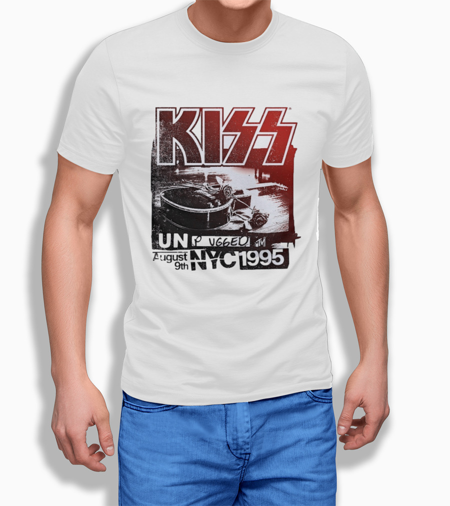 KISS Unplugged MTV August 9th 1995 NYC Guitar Roses T-Shirt