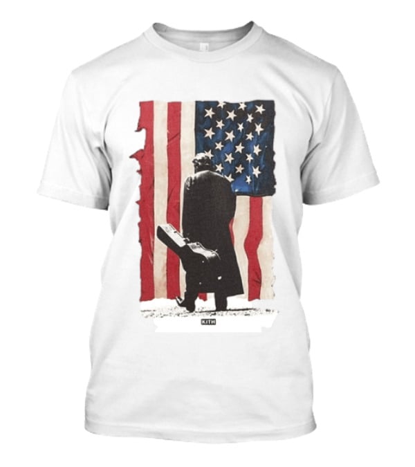 Kith Records Johnny Cash American Flag Iconic USA Collab T-Shirt