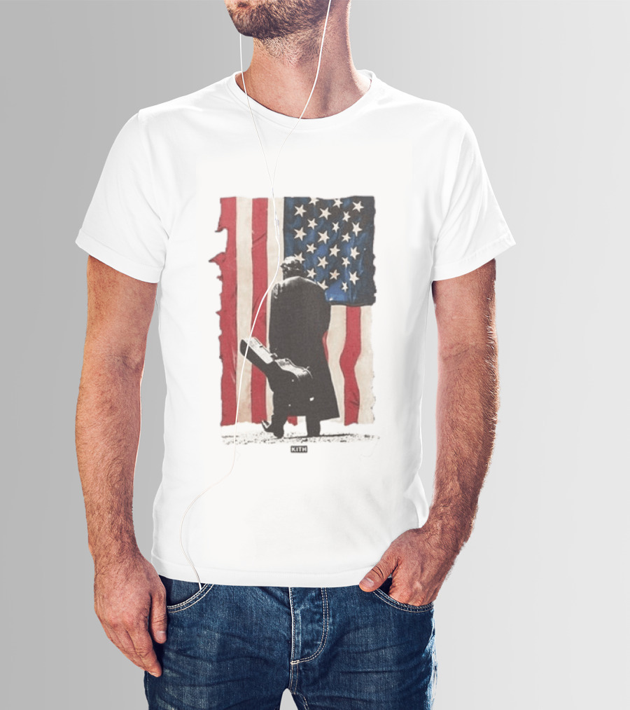 Kith Records Johnny Cash American Flag Iconic USA Collab T-Shirt