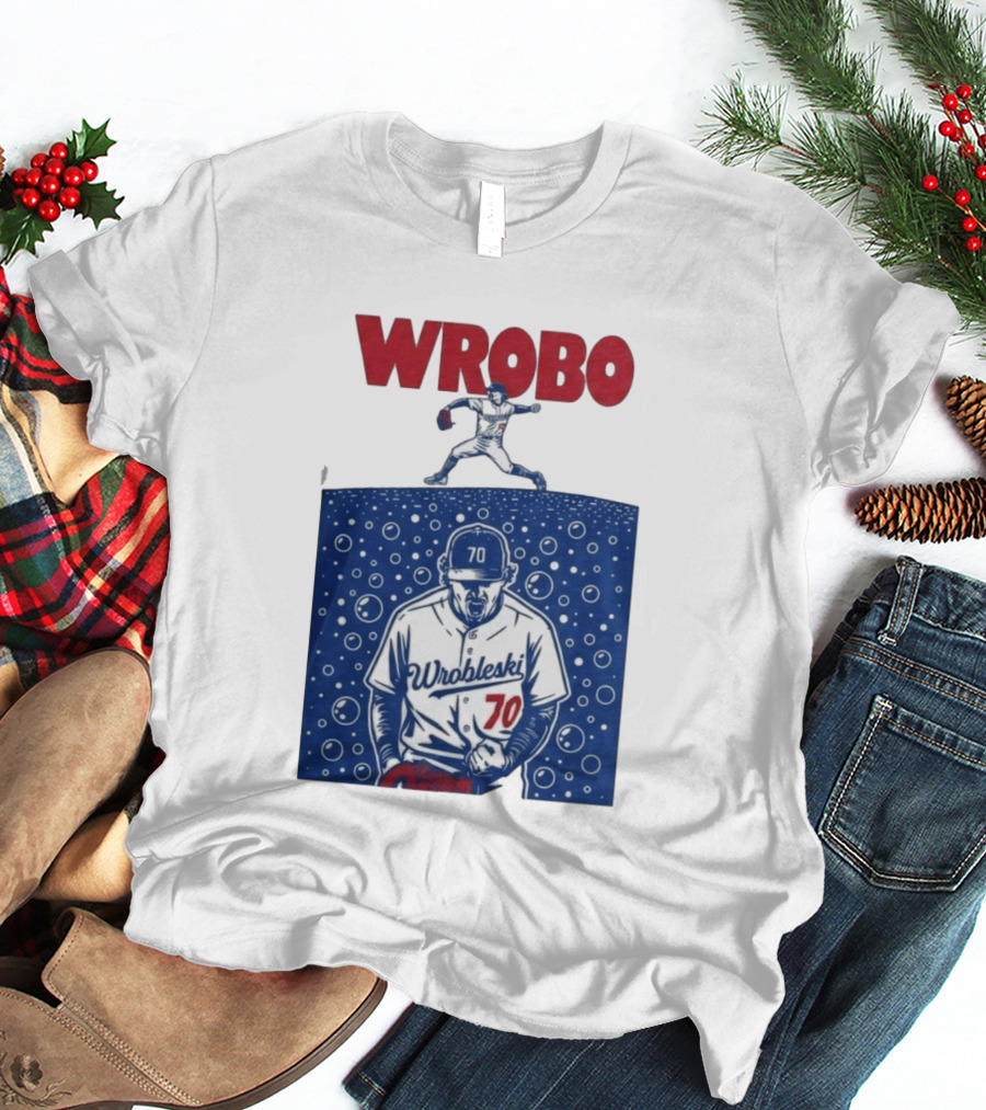 Wrobo Wrobleski 70 Baseball Pitcher Bubble T-Shirt