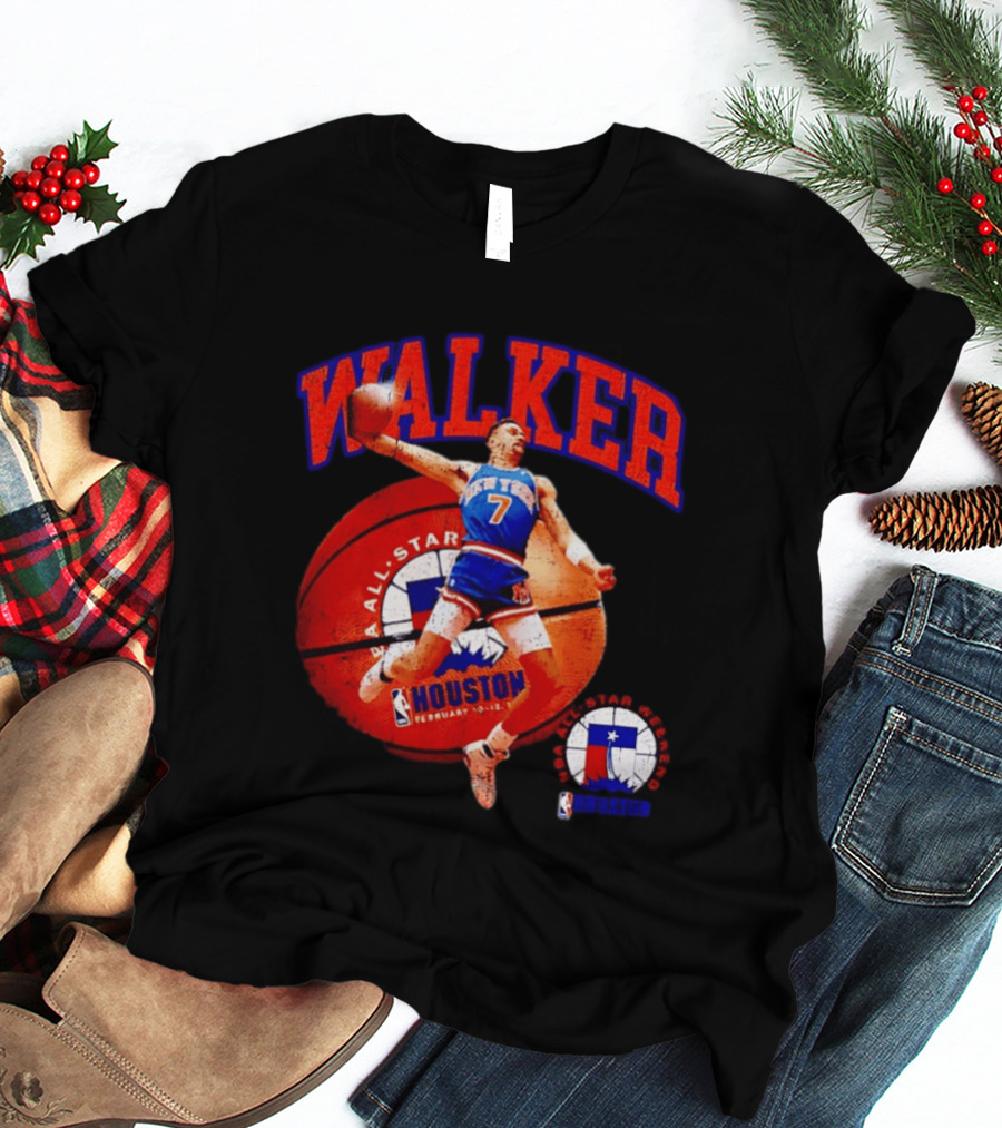 Walker New York Knicks 2006 NBA All Star Houston Weekend February 7 Basketball Jump T-Shirt