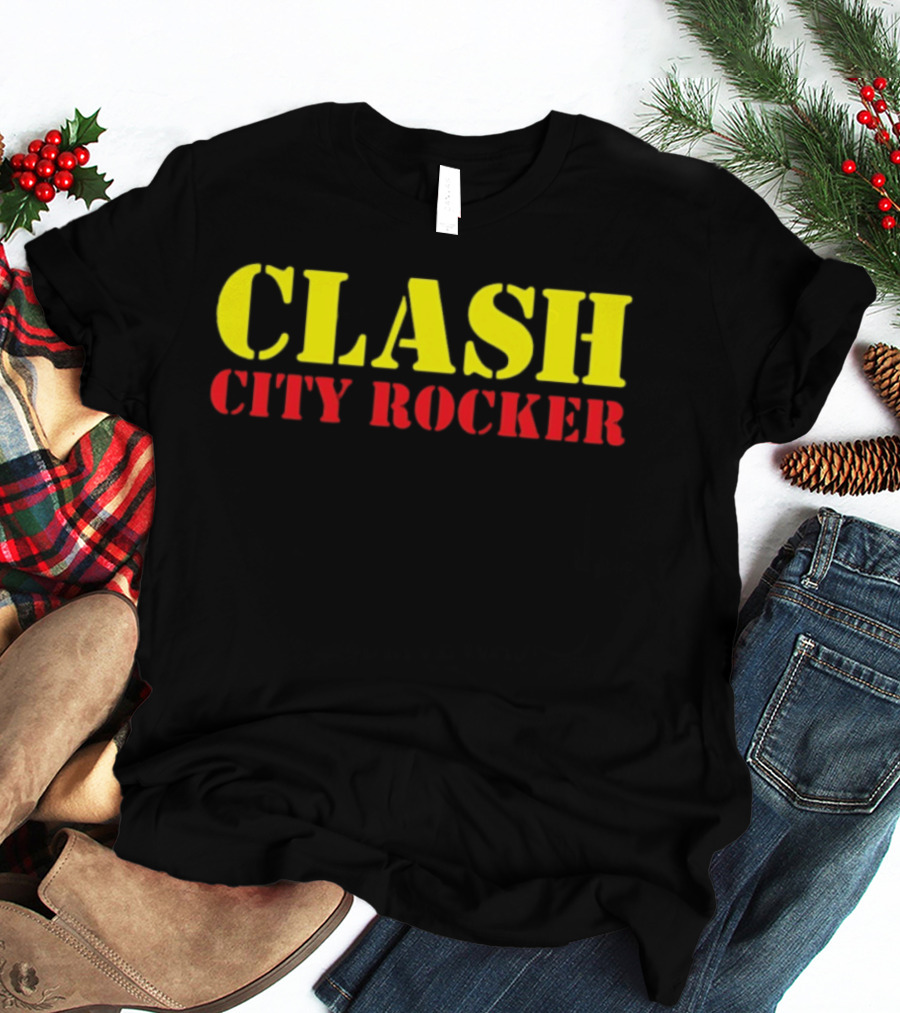 CLASH CITY ROCKER Vibrant Yellow And Red T-Shirt