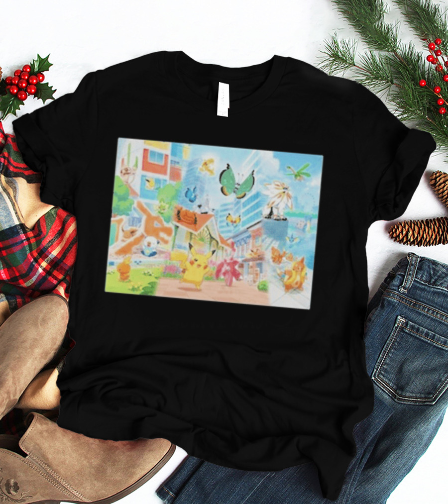 Pokémon Center Singapore July 2026 Pikachu Charizard Celebi Rowlet Oricorio Wingull T-Shirt