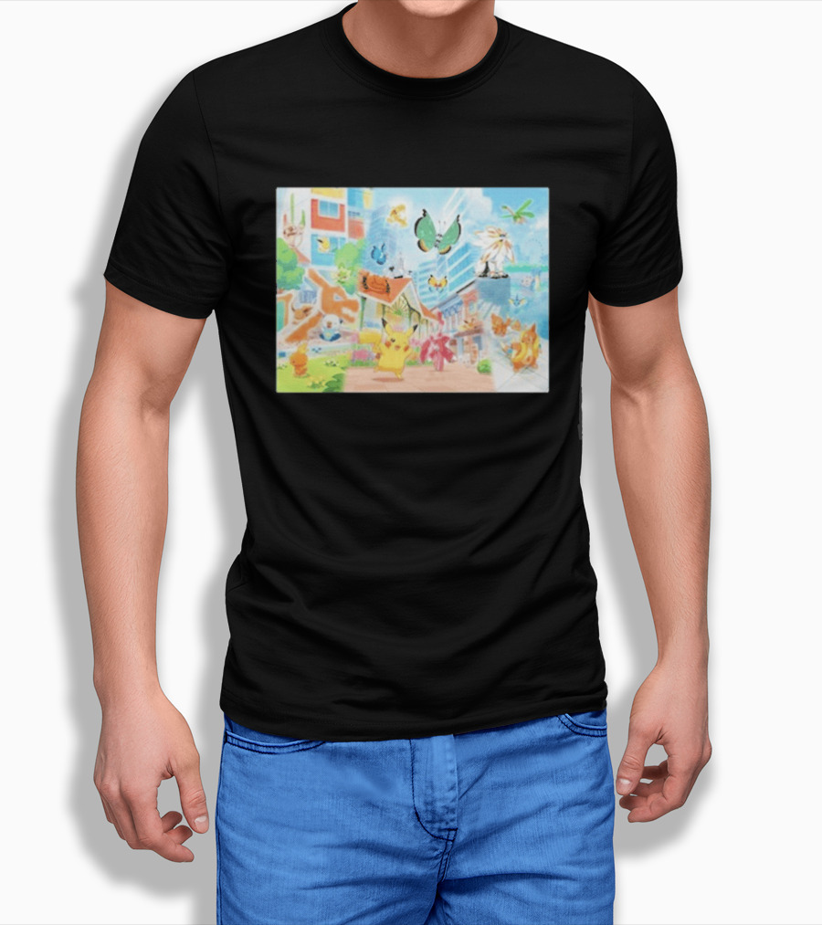 Pokémon Center Singapore July 2026 Pikachu Charizard Celebi Rowlet Oricorio Wingull T-Shirt