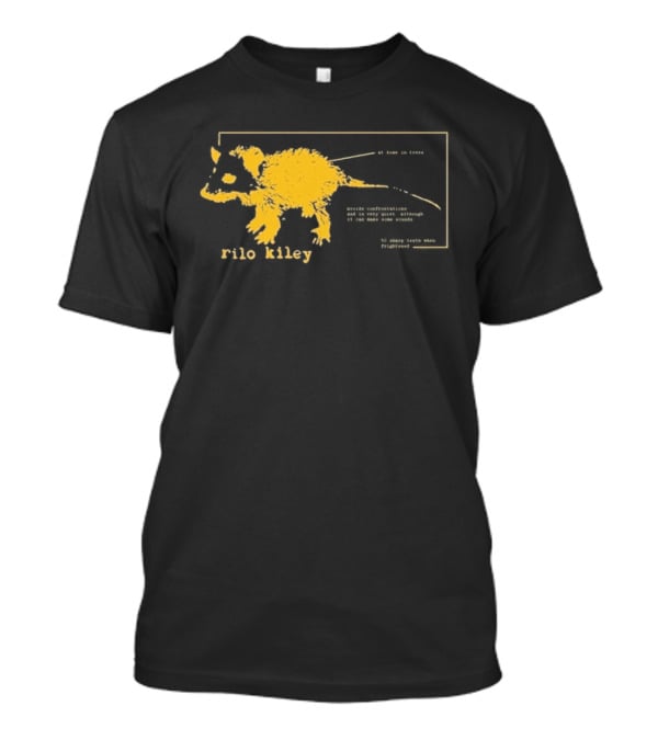 Rilo Kiley Possum Schematic Diagram With Bold Yellow Color T-Shirt