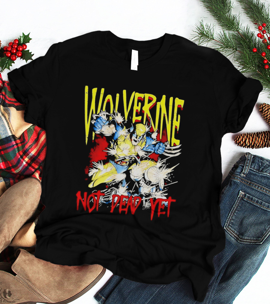 Wolverine Marvel Comics Not Dead Yet Bold Color T-Shirt