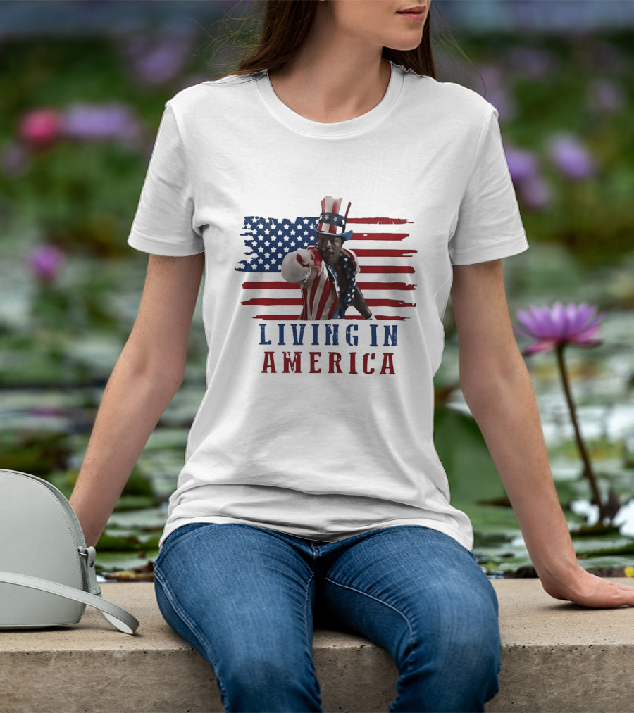 Apollo Creed Living In America Uncle Sam Flag Outfit T-Shirt