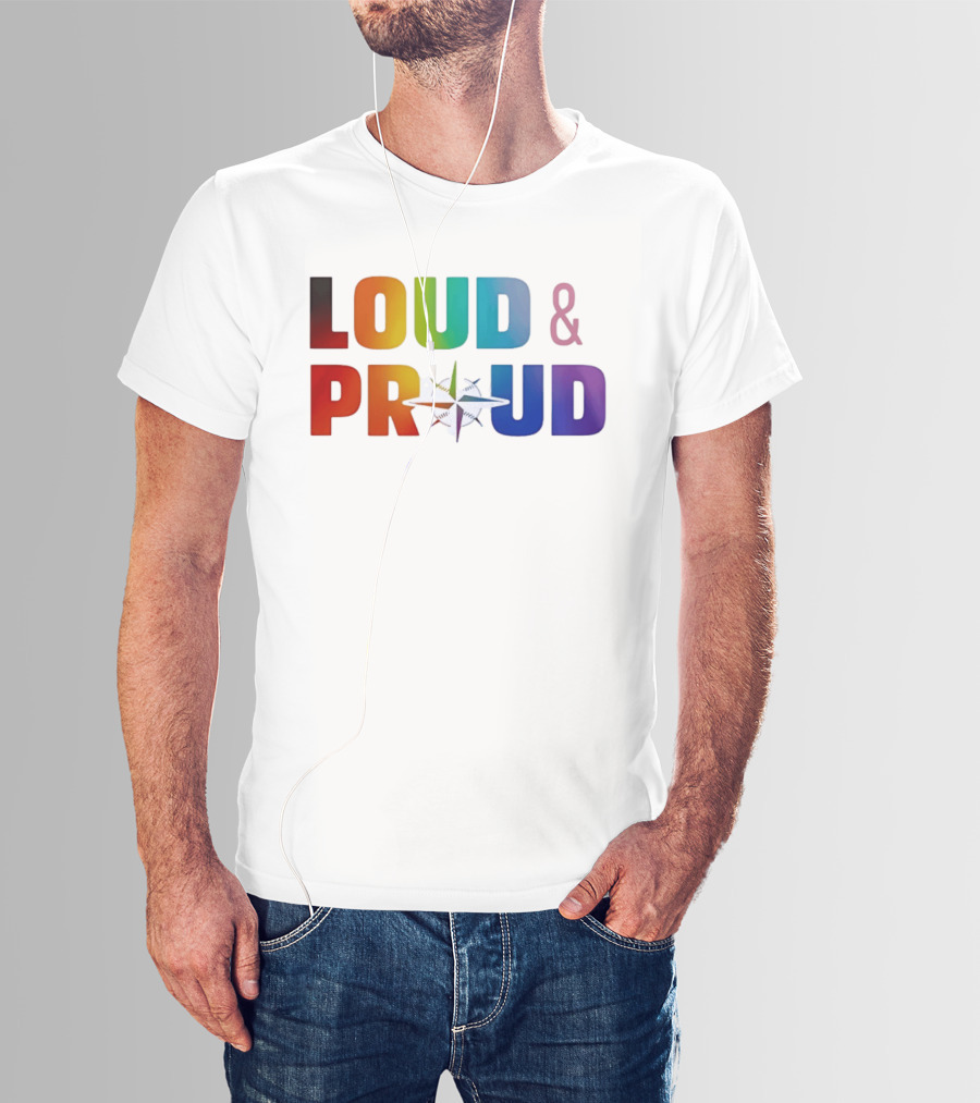 Loud And Proud Pride Rainbow Compass T-Shirt