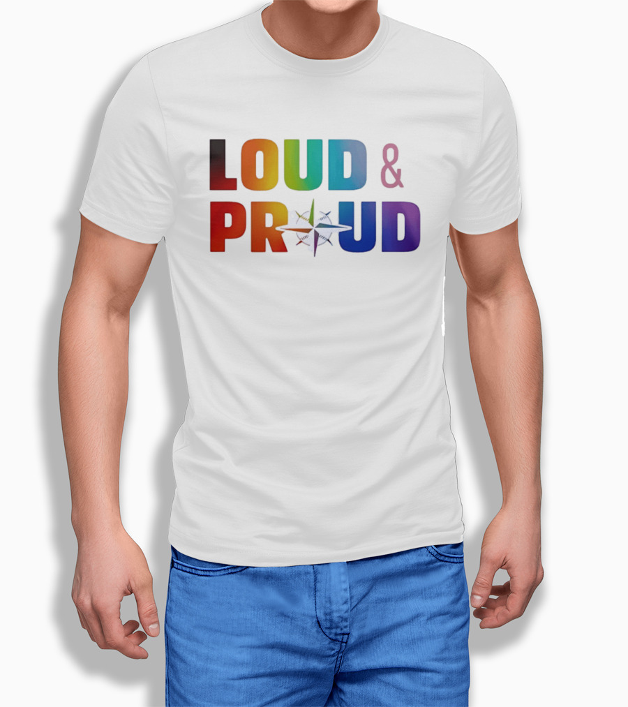 Loud And Proud Pride Rainbow Compass T-Shirt
