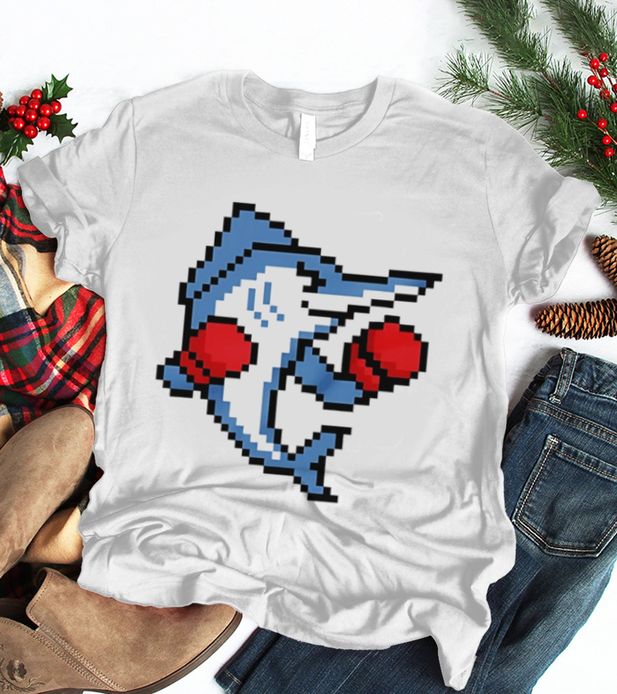Miami Marlins 8 Bit Boxing Fish Pixel T-Shirt