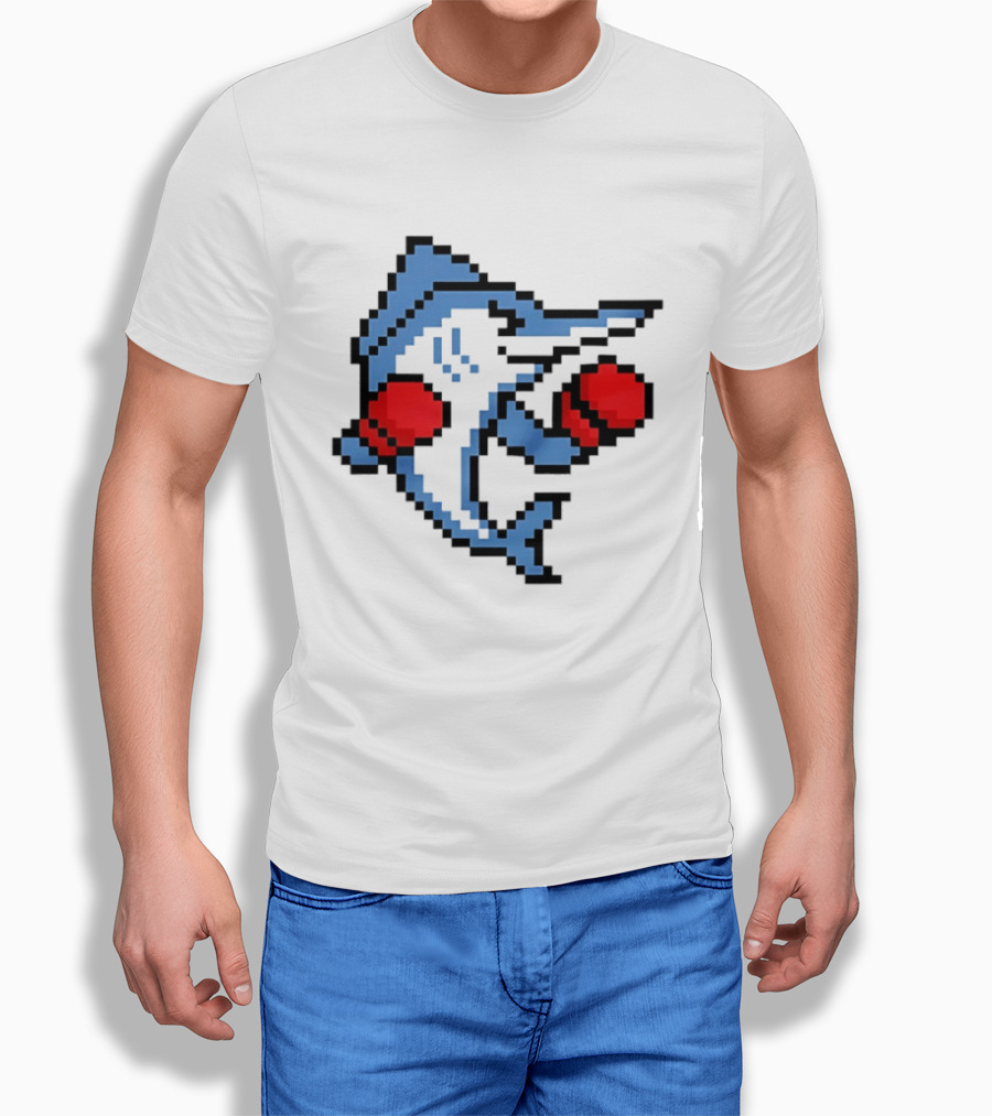 Miami Marlins 8 Bit Boxing Fish Pixel T-Shirt