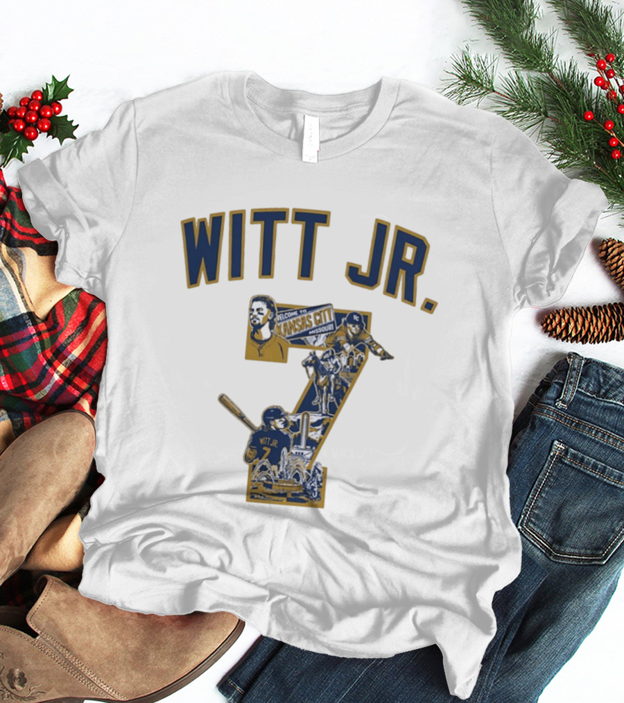 Witt Jr. Kansas City Welcome Missouri Royals MLB Number 7 T-Shirt