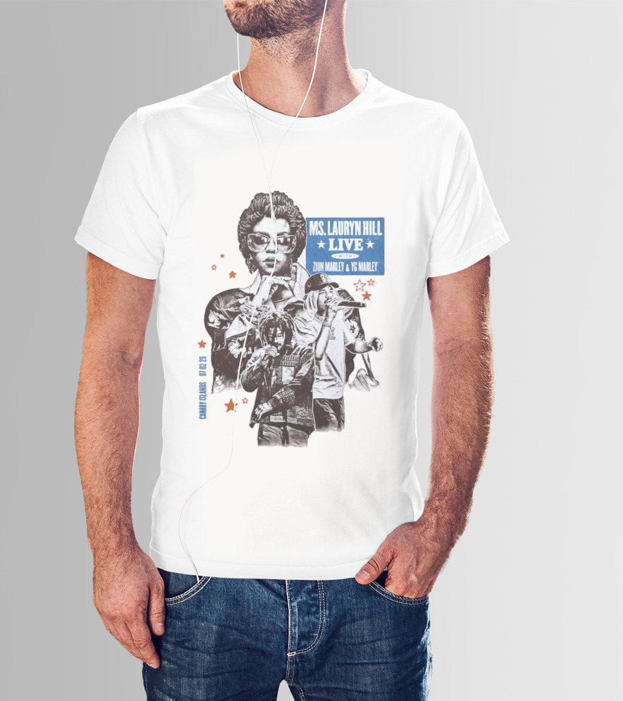 Ms Lauryn Hill Live Zion Marley YG Marley Canary Islands February 2026 T-Shirt