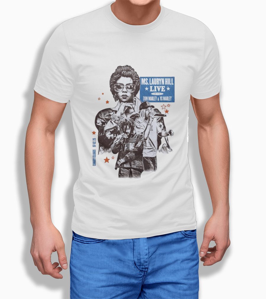 Ms Lauryn Hill Live Zion Marley YG Marley Canary Islands February 2026 T-Shirt