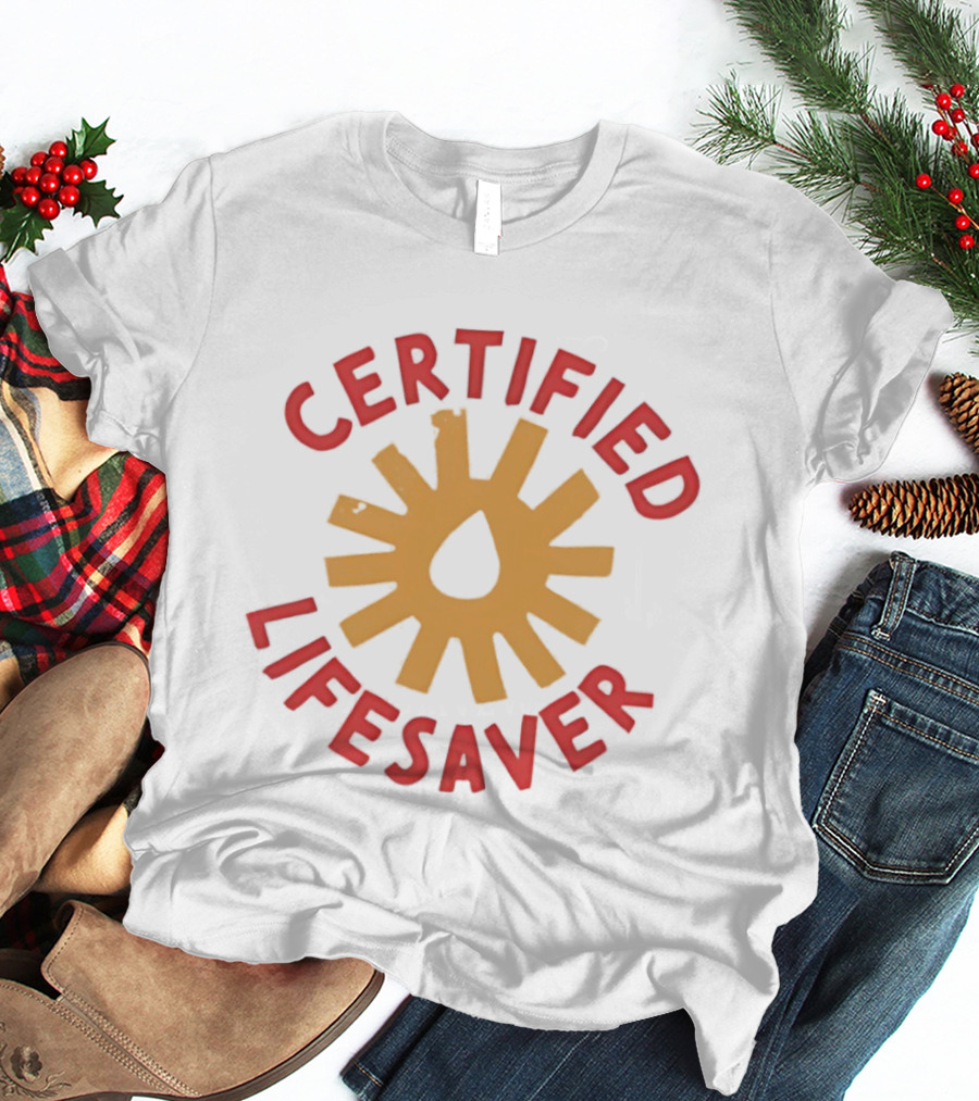 Certified Lifesaver Sun Drop Bright Yellow Sunburst T-Shirt