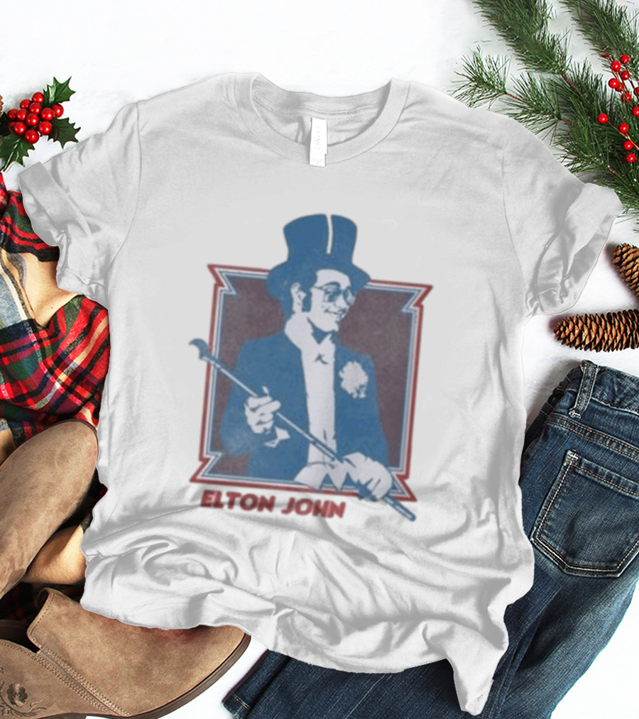 Elton John Top Hat Cane T-Shirt