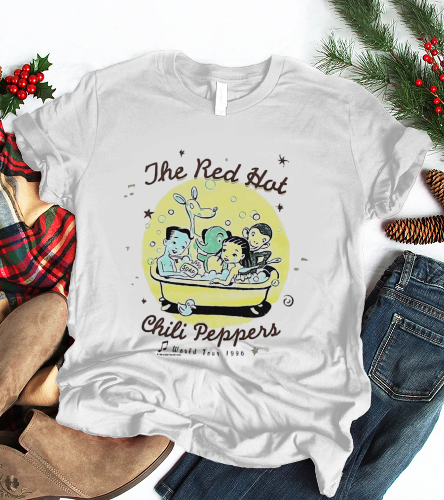 The Red Hot Chili Peppers World Tour 1990 Hot Tub Soap T-Shirt