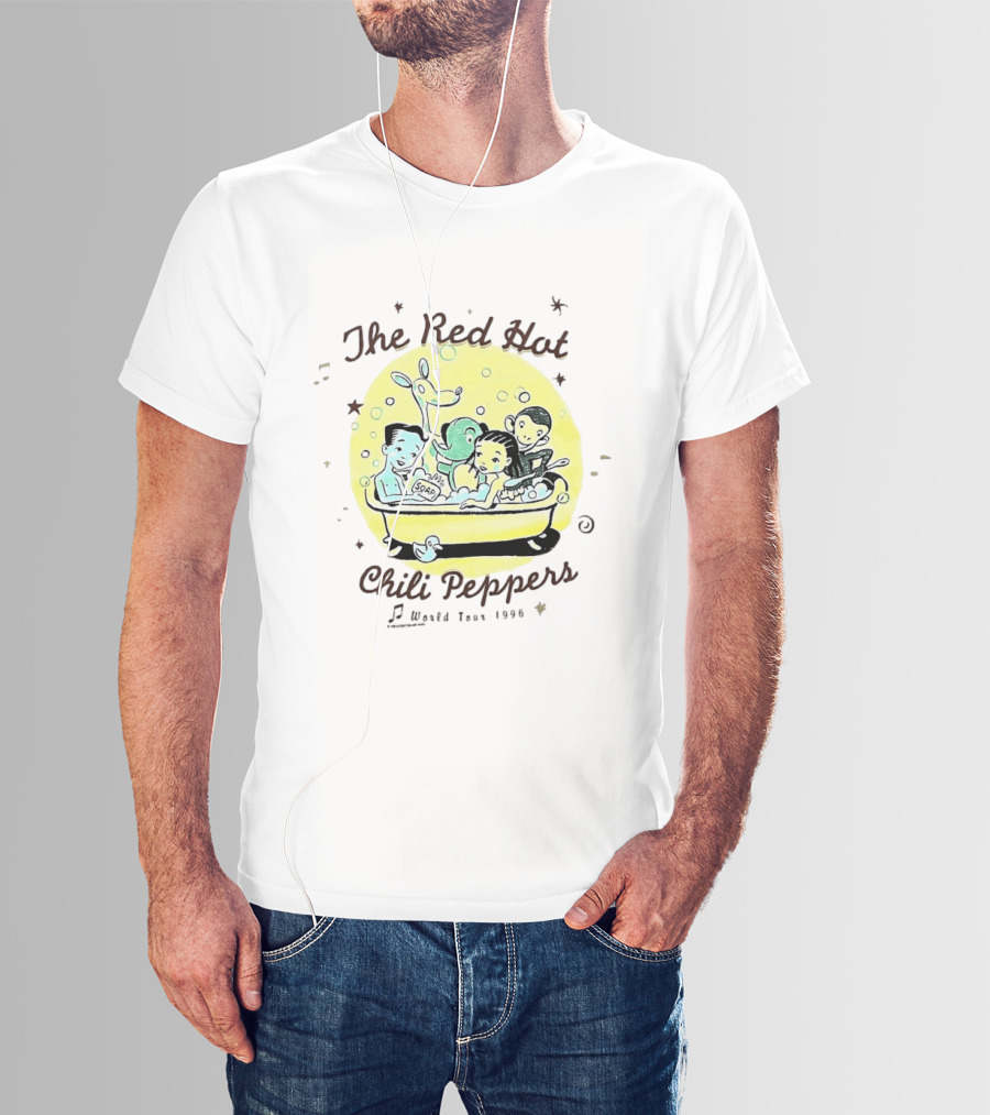 The Red Hot Chili Peppers World Tour 1990 Hot Tub Soap T-Shirt