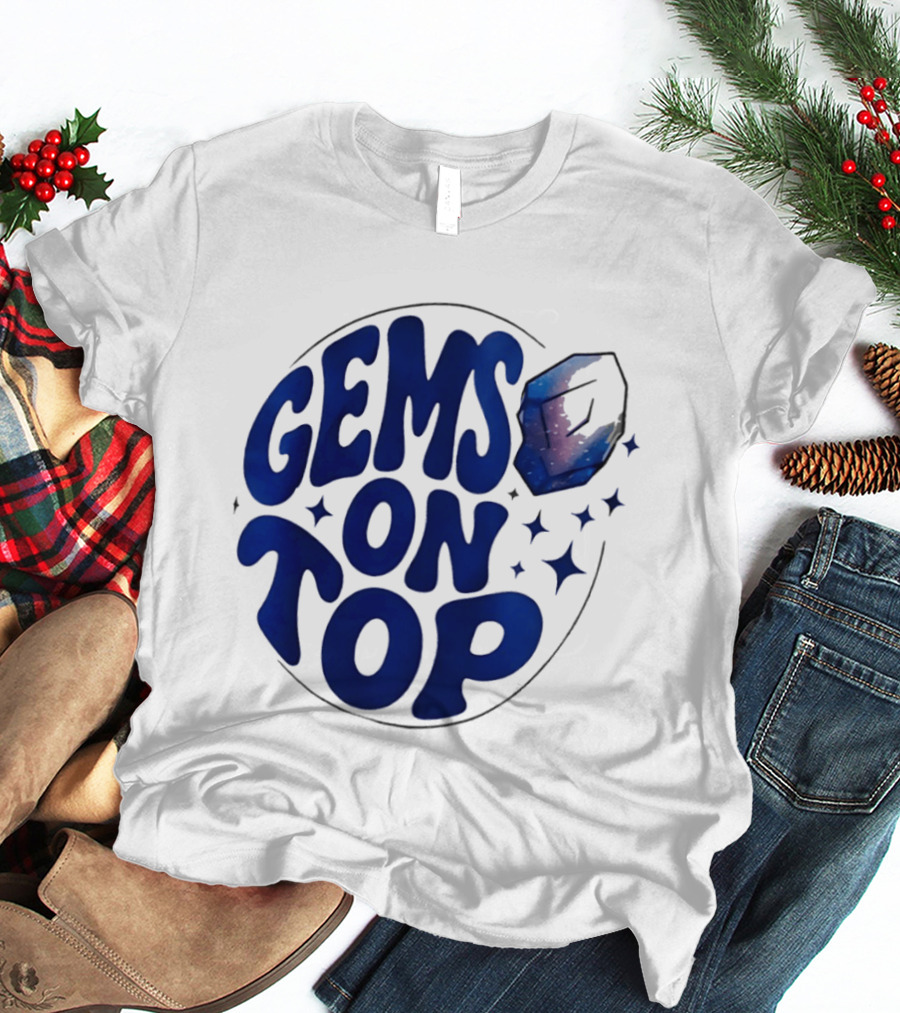 Gems On Top Crystal Stars And Galaxy T-Shirt