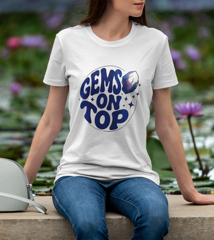 Gems On Top Crystal Stars And Galaxy T-Shirt