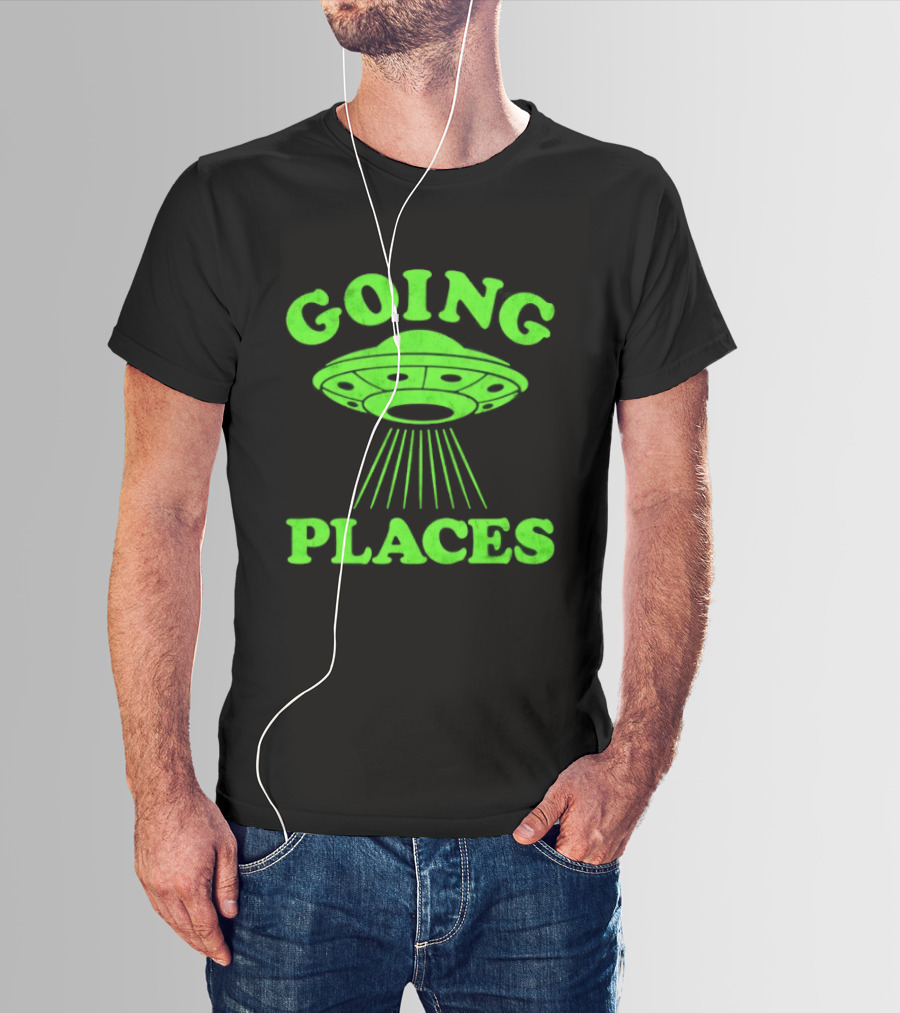 Going Places UFO Alien Outer Space Flying Saucer T-Shirt