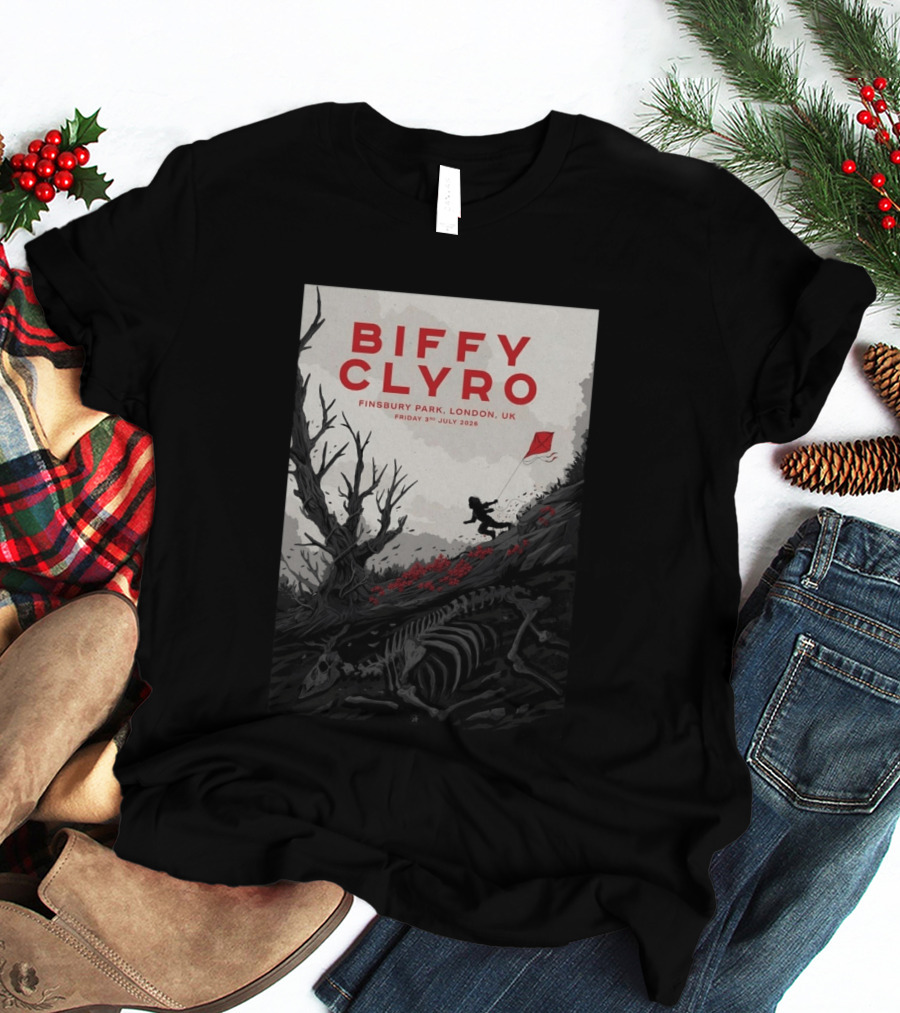 Biffy Clyro Finsbury Park London UK July 3 2026 Kite Skeleton T-Shirt
