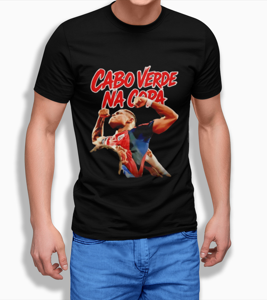 Cabo Verde Na Copa Cape Verde National Football Team Fan Pride Hélio Varela T-Shirt