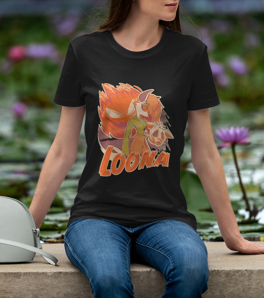 Helluva Boss Loona Hellhound Holding Mask T-Shirt
